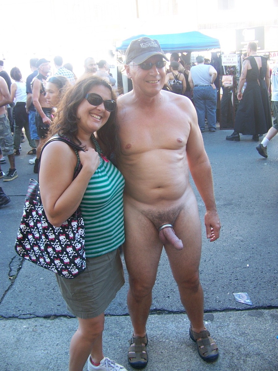 Public nude erection